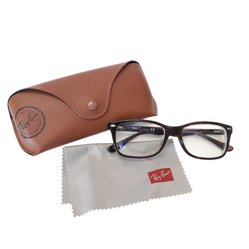 Ray Ban Tortoise Shell Eyeglasses RB 5228 Optics Rectangle Frames Prescription